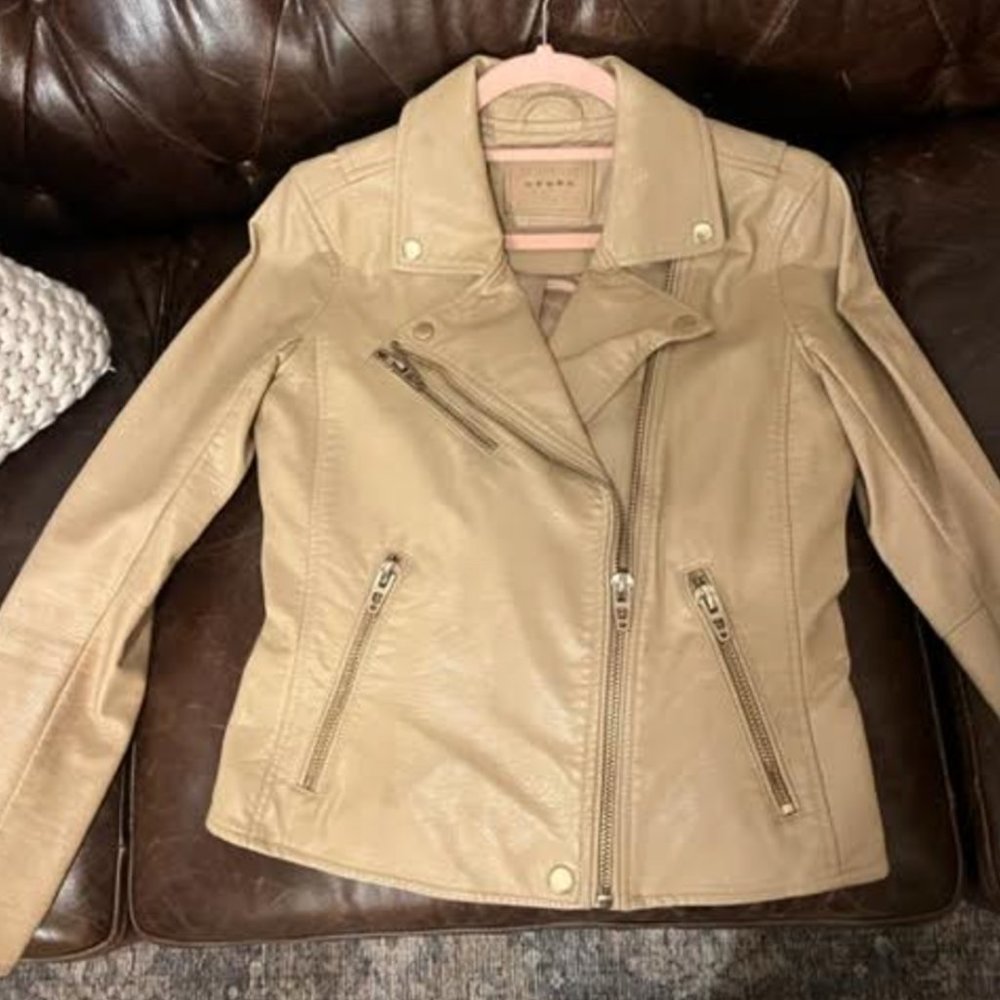 Blank NYC Blonde Leather Jacket